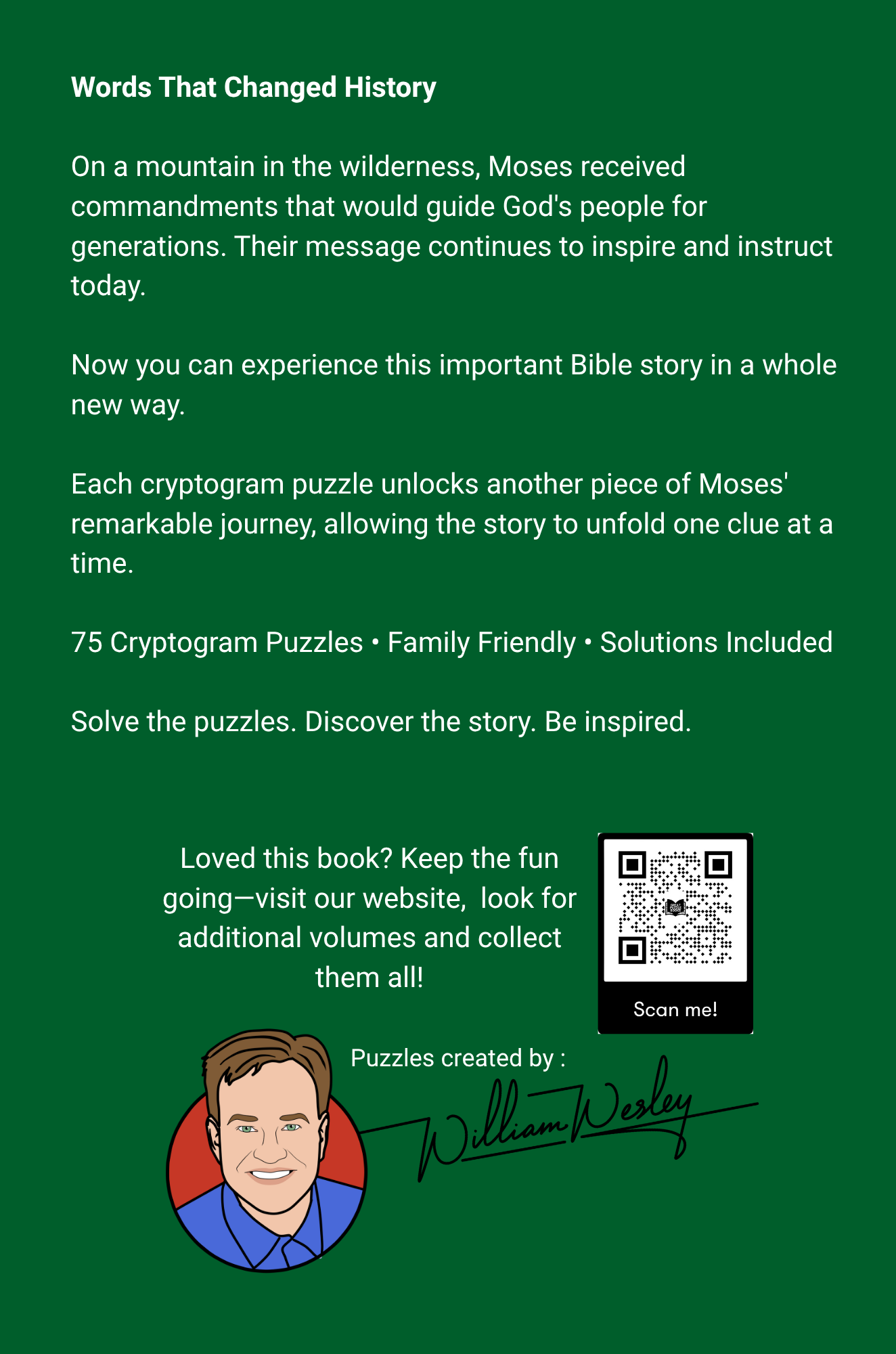 Moses and the Ten Commandments Bible Story Cryptograms