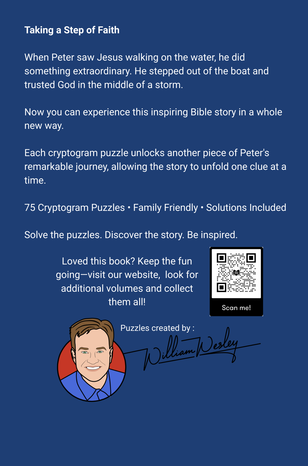 Peter Walks on Water Bible Story Cryptograms