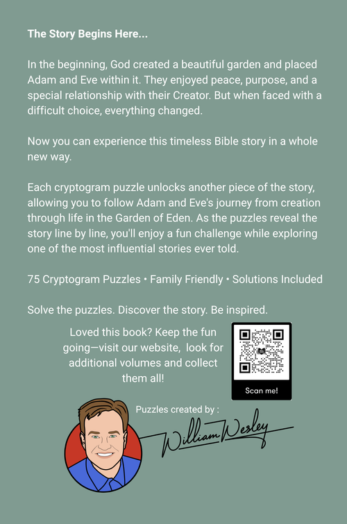 Adam & Eve: Classic Bible Story Cryptograms