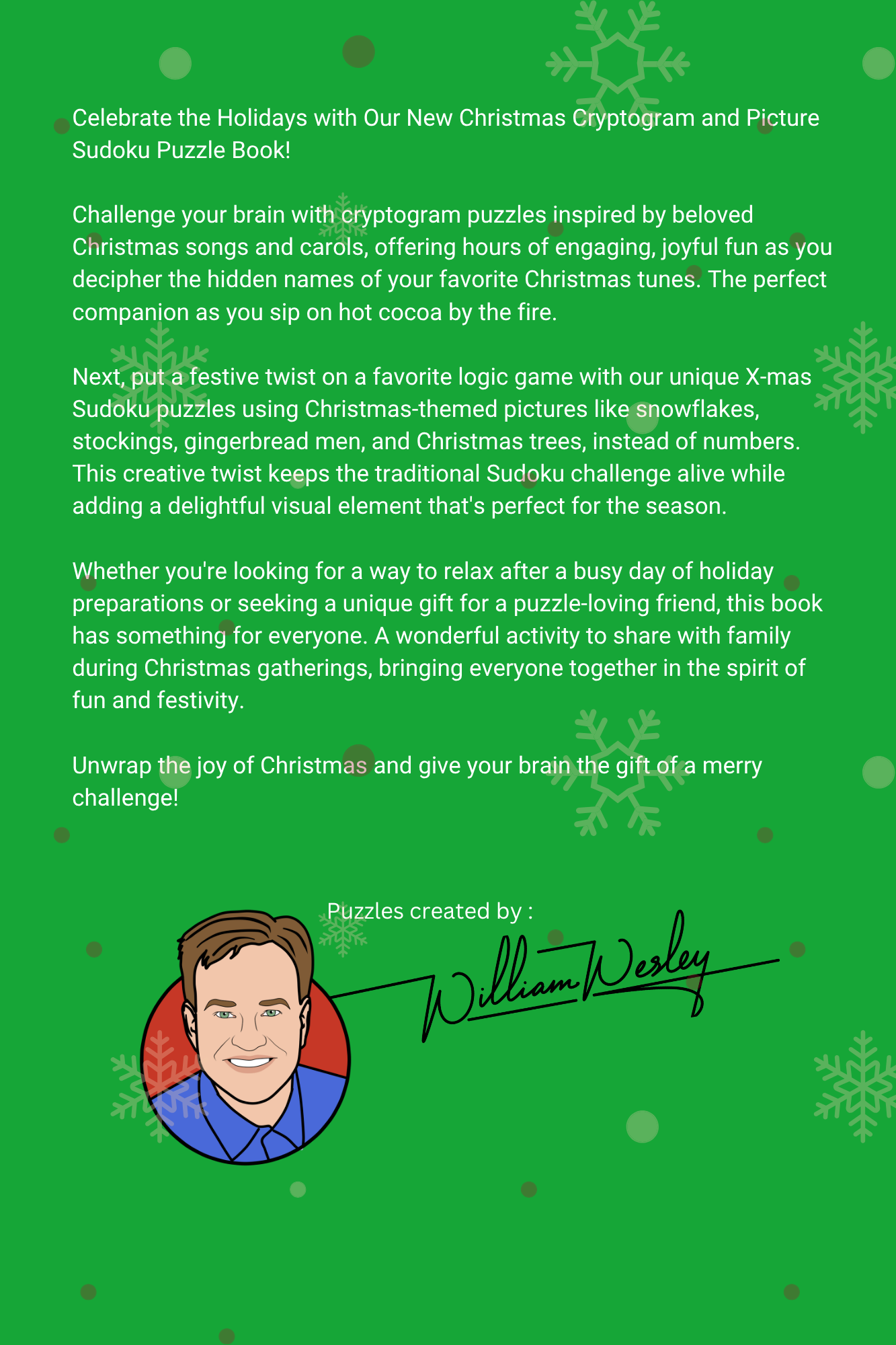 Christmas Cryptograms and Picture Sudoku