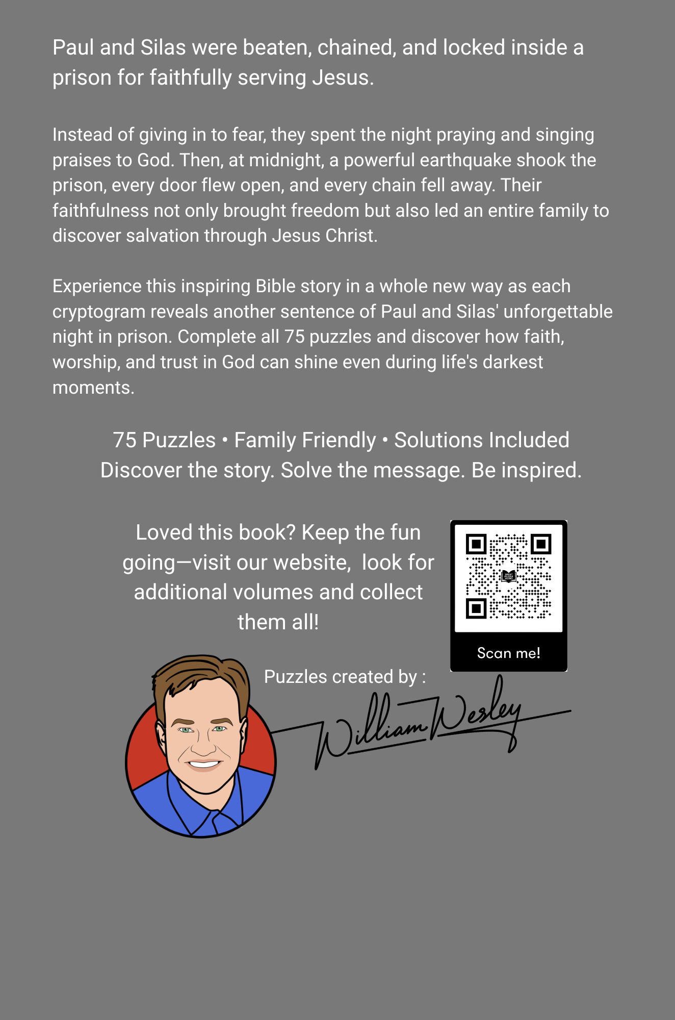 Paul and Silas in Prison Bible Story Cryptograms