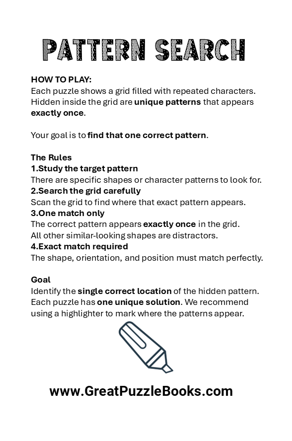 Pattern Search: Volume One