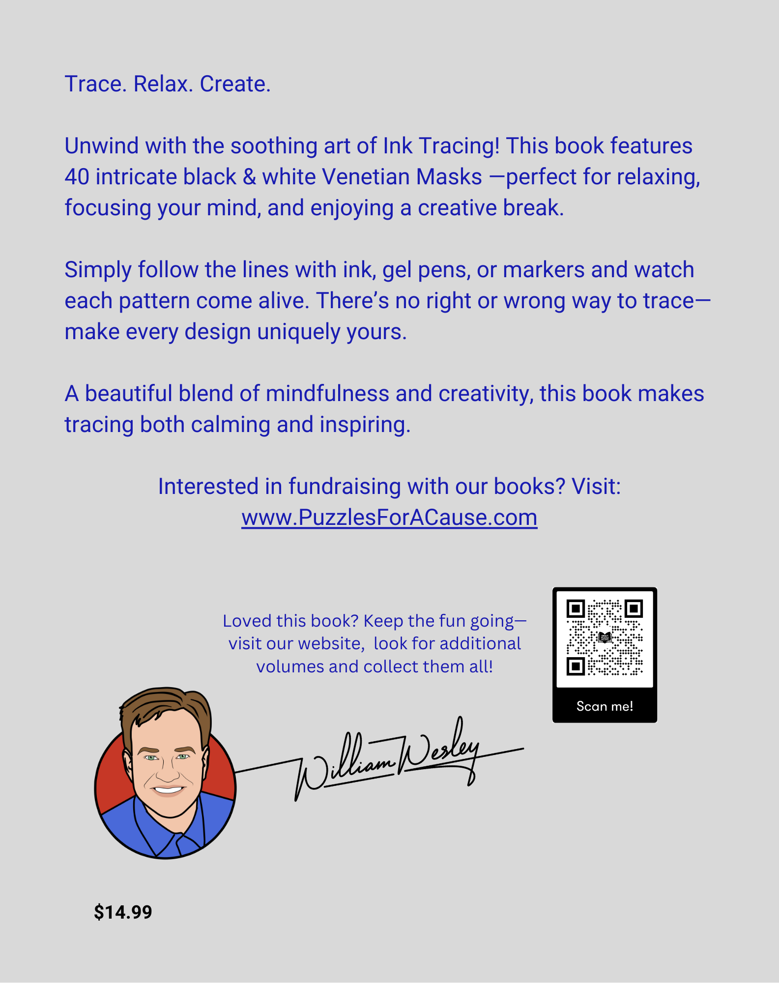 Ink Tracing for Adults: Venetian Masks